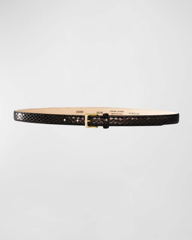 No. 6 Embossed Leather Belt