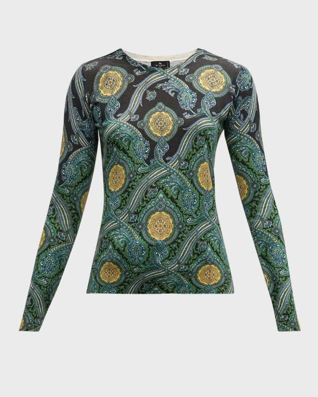 Printed Knitwear Top