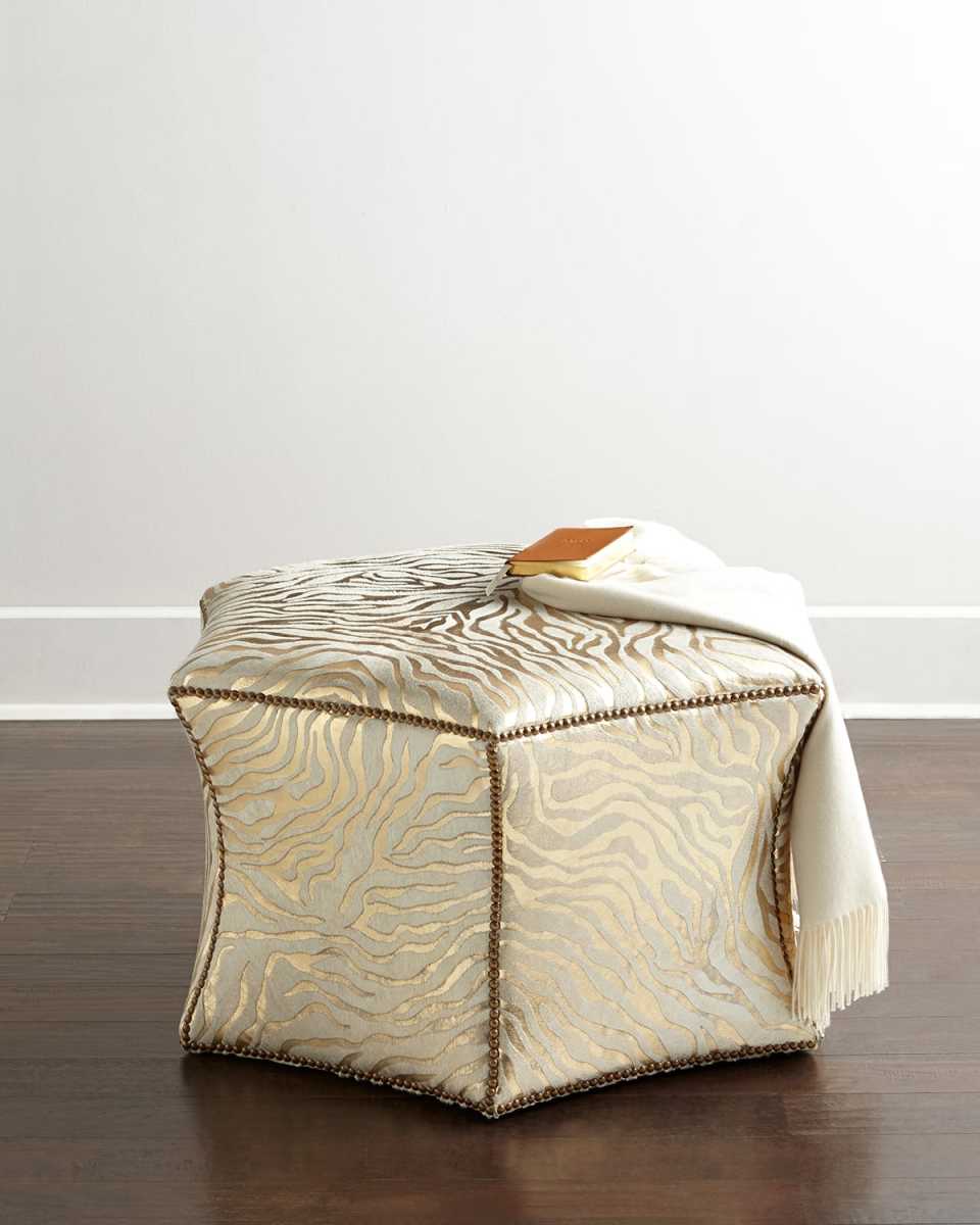Alyssa Zebra Ottoman