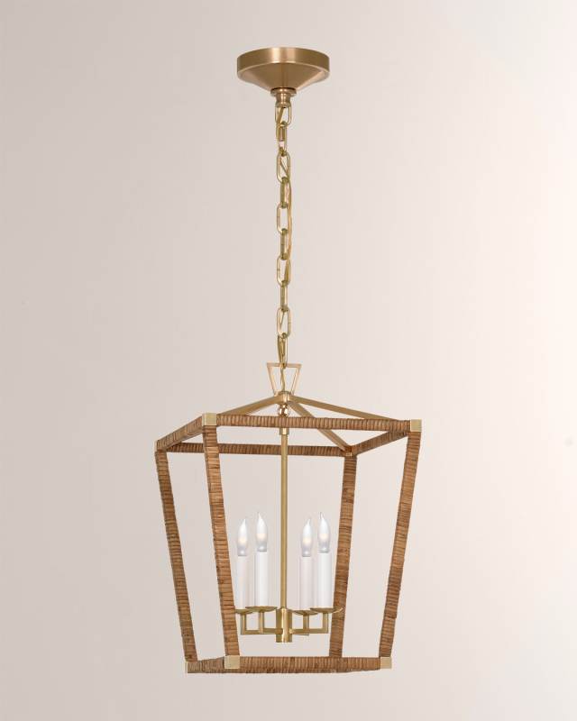 Darlana Small Rattan Wrapped Lantern by Chapman & Myers