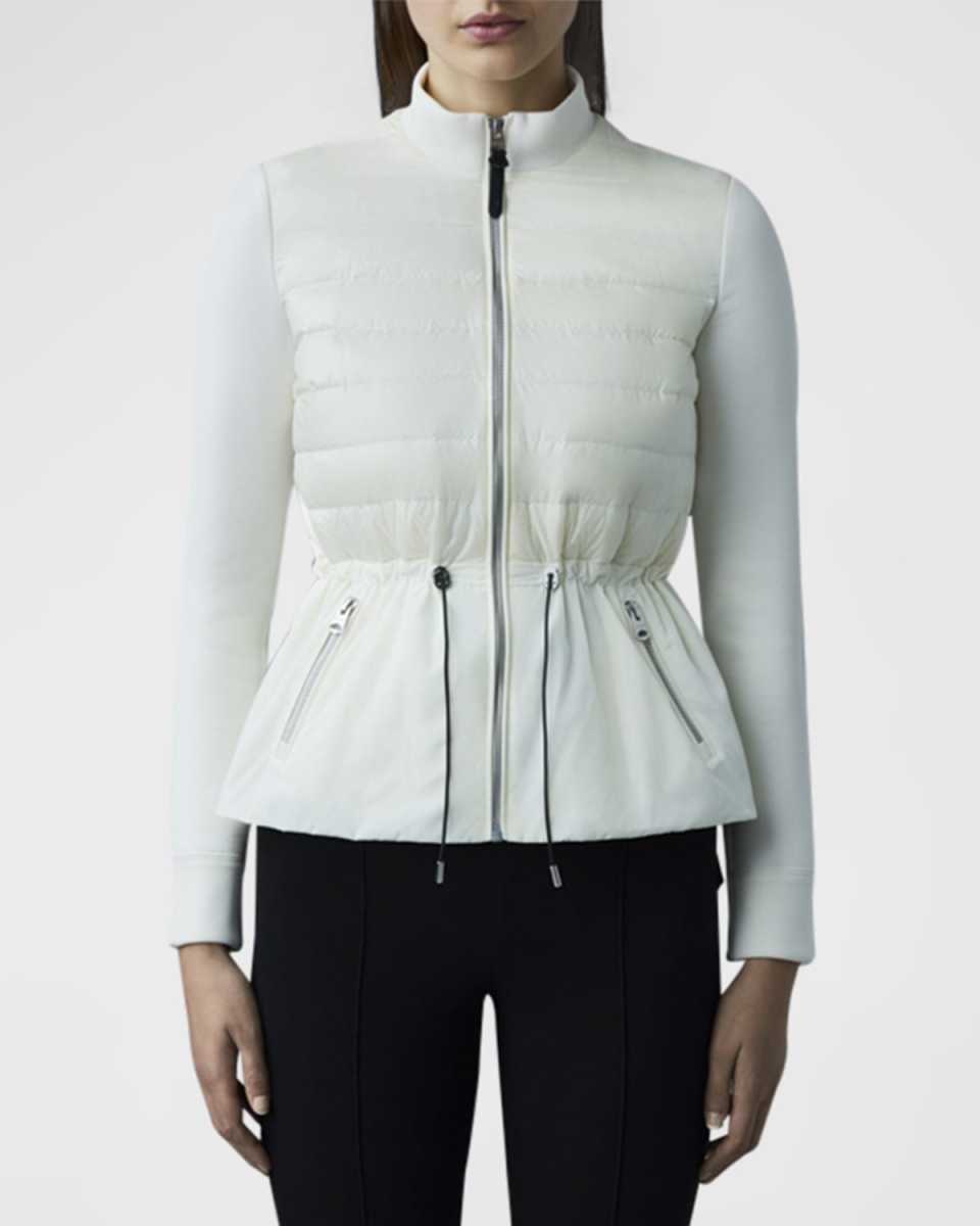 Joyce Mixed Media Peplum Jacket