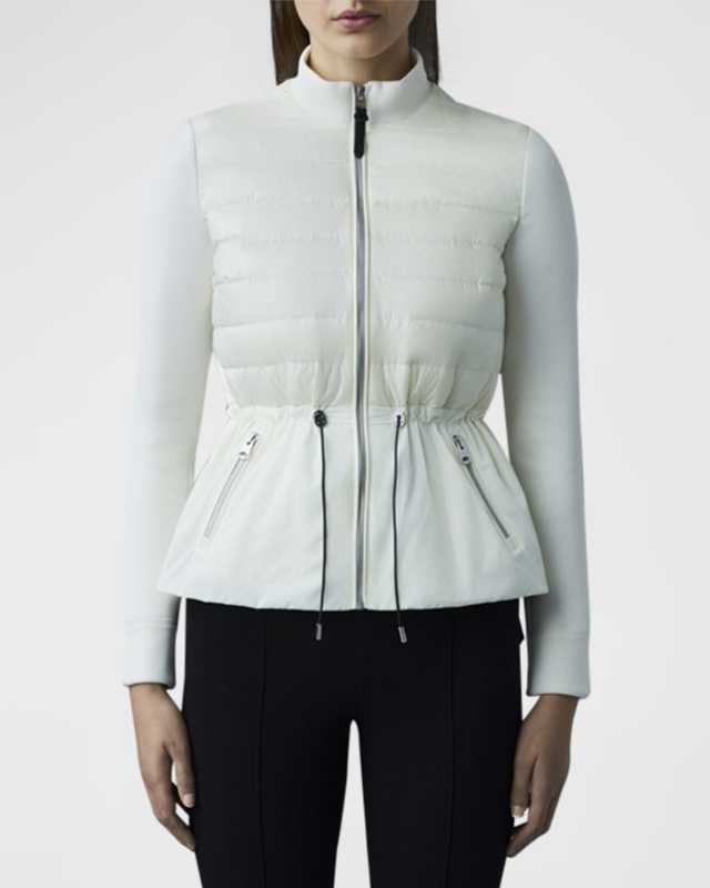Joyce Mixed Media Peplum Jacket