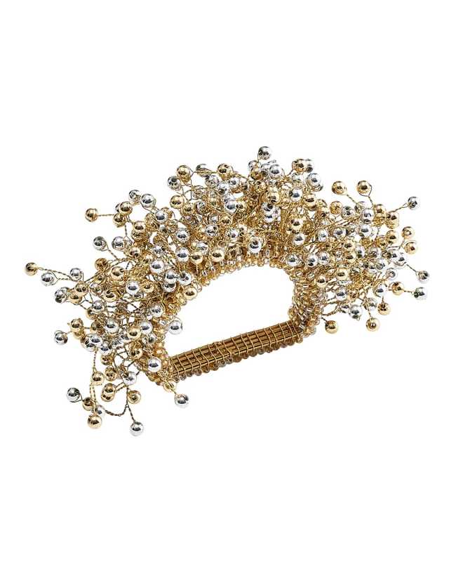 Spray Napkin Ring, Gold and Silver
