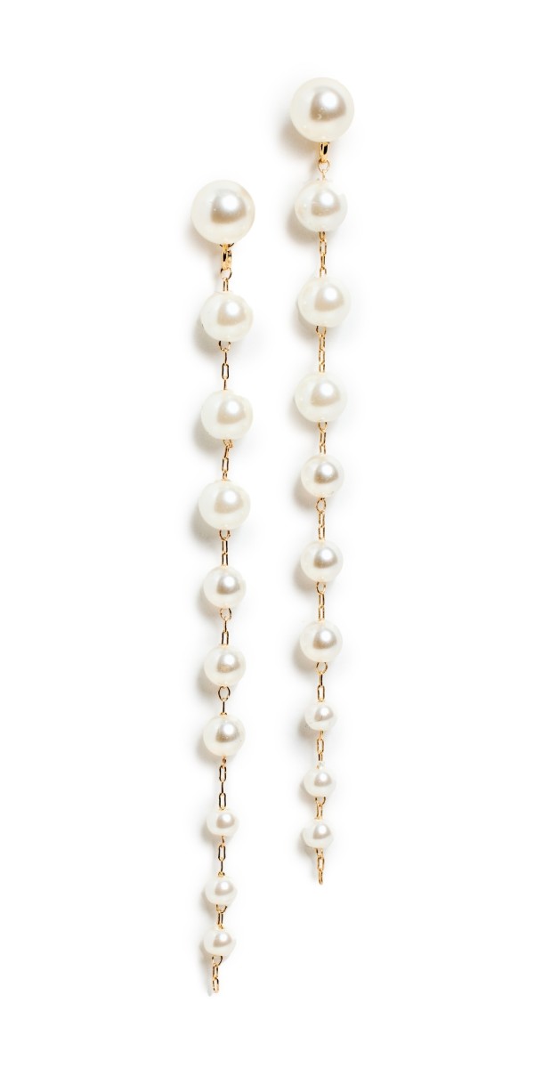 SHASHI Anais Earrings Pearl