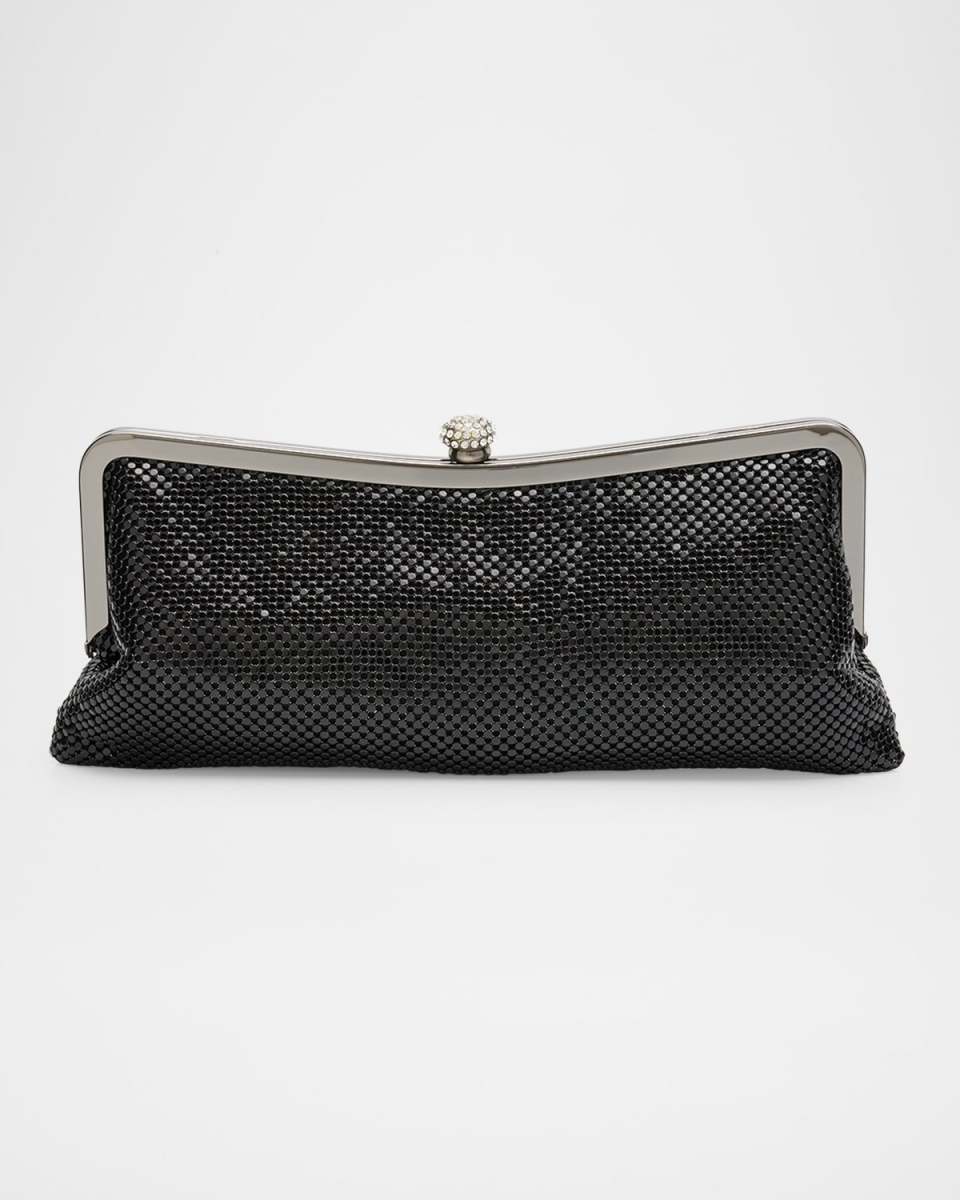 Mesh Brass Evening Clutch Bag