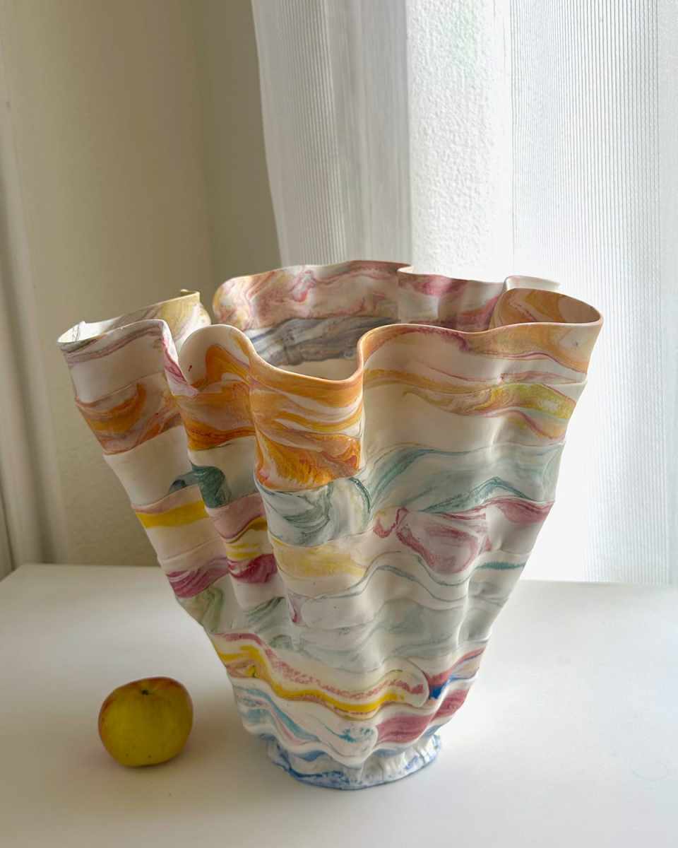 Colorful Confinement Matte Vase, 35"