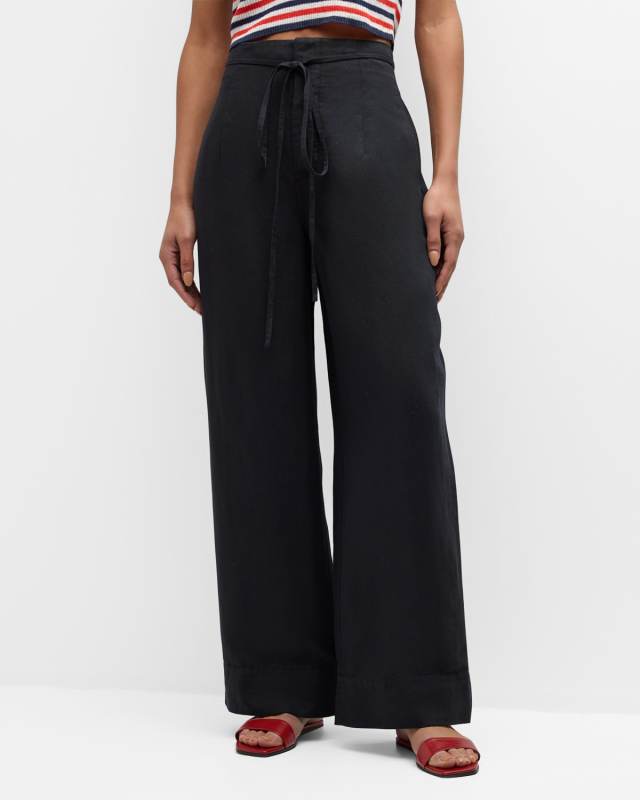 Air Linen Wide-Leg Trousers
