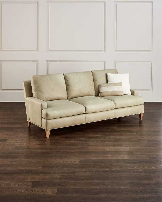 Barker Leather Sofa - 93.5"