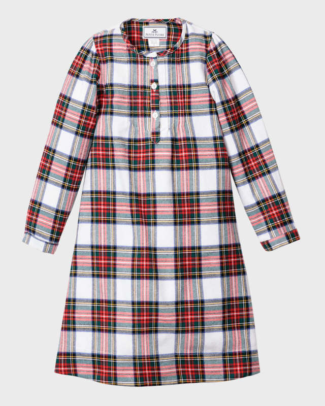 Girl's Balmoral Tartan Nightgown, Size 6M-14