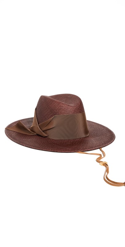 Freya Field Gardenia Straw Hat Chocolate