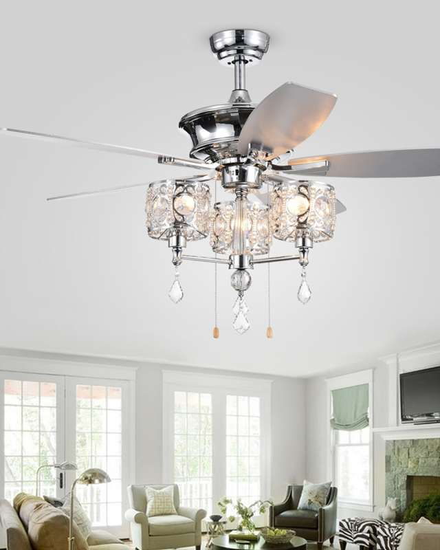 Miramis Crystal Chandelier Ceiling Fan