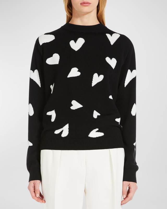 Arold Heart Intarsia Crewneck Sweat