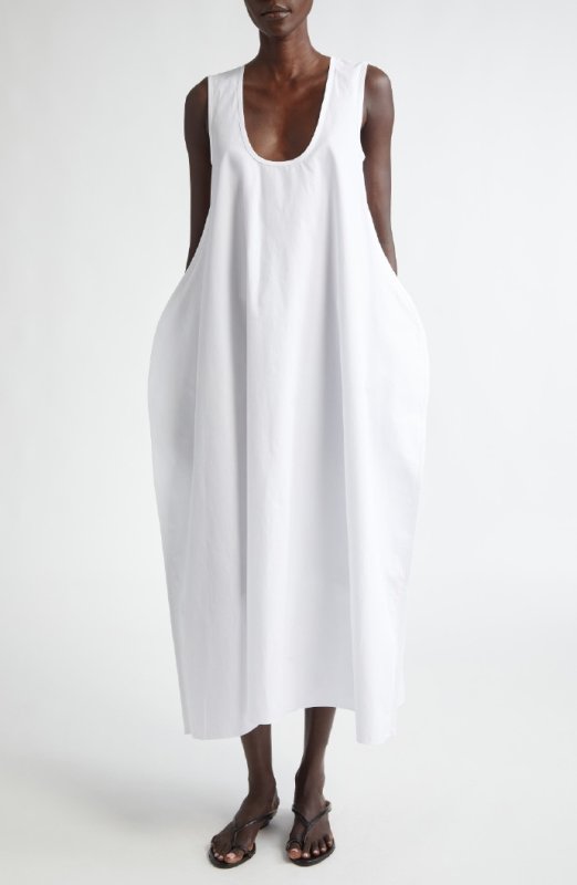 Khaite Coli Cotton Fit & Flare Dress