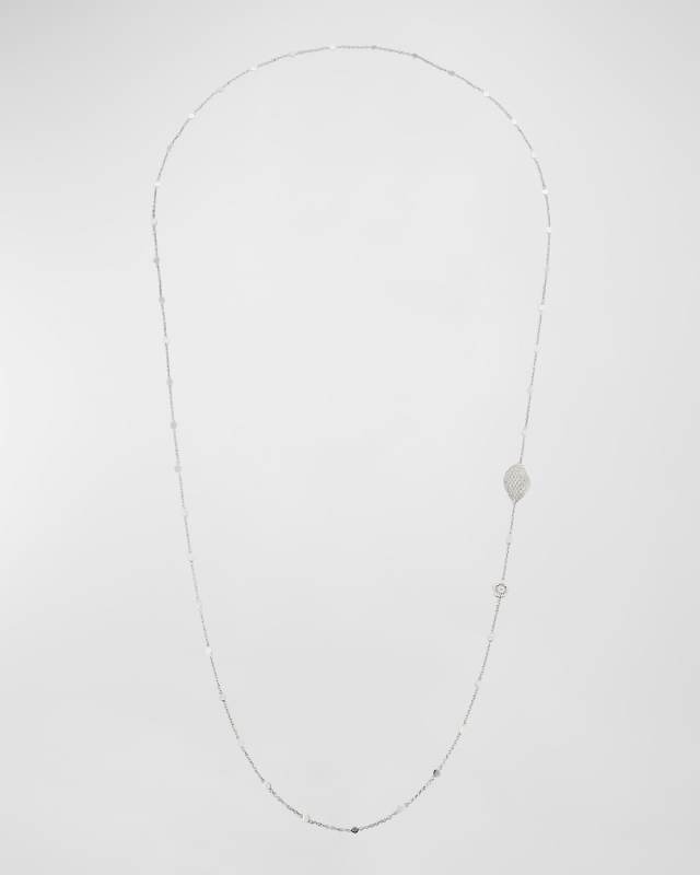 Aleluia 18K White Gold Necklace with Diamond Pave