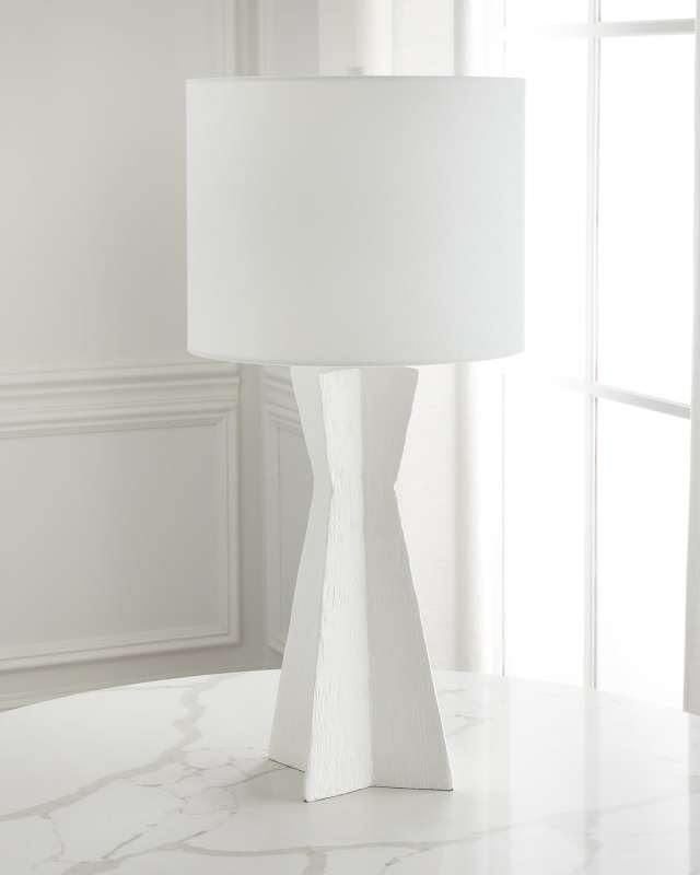 Millington White Gesso Lamp
