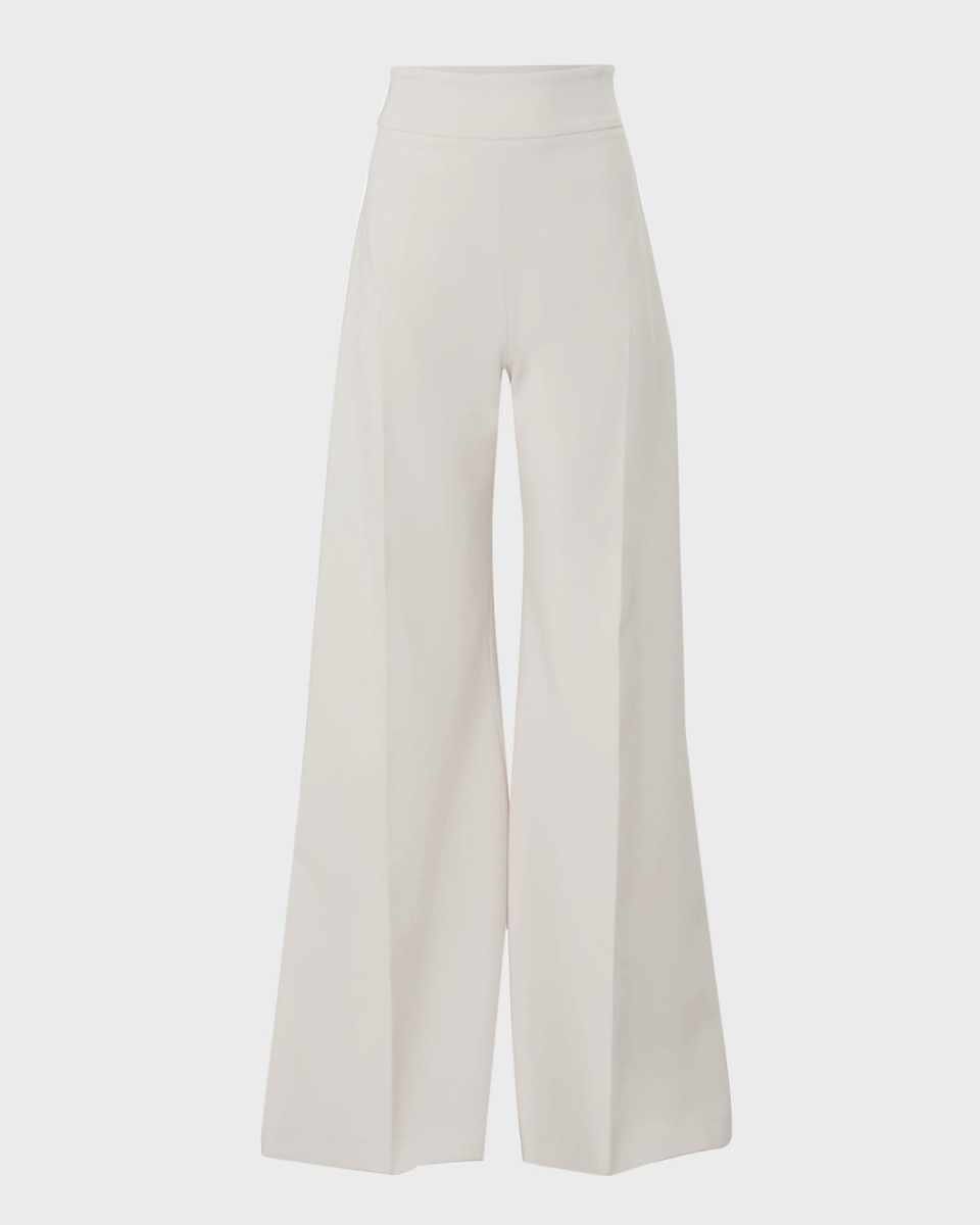 High Waist Wide Leg Wool Pants