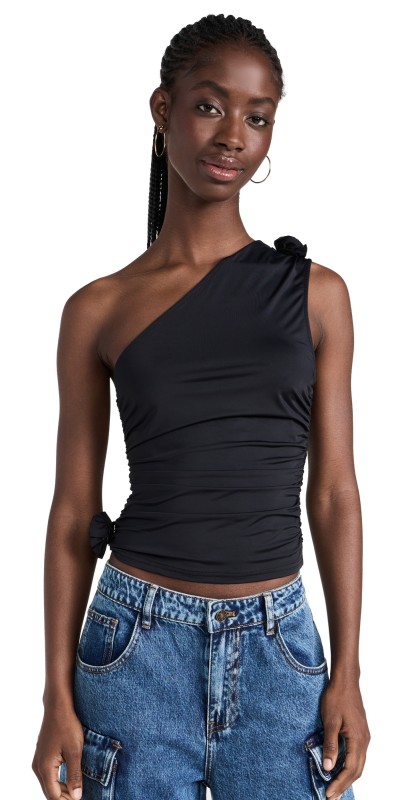 Lioness Rendezvous One Shoulder Top Onyx