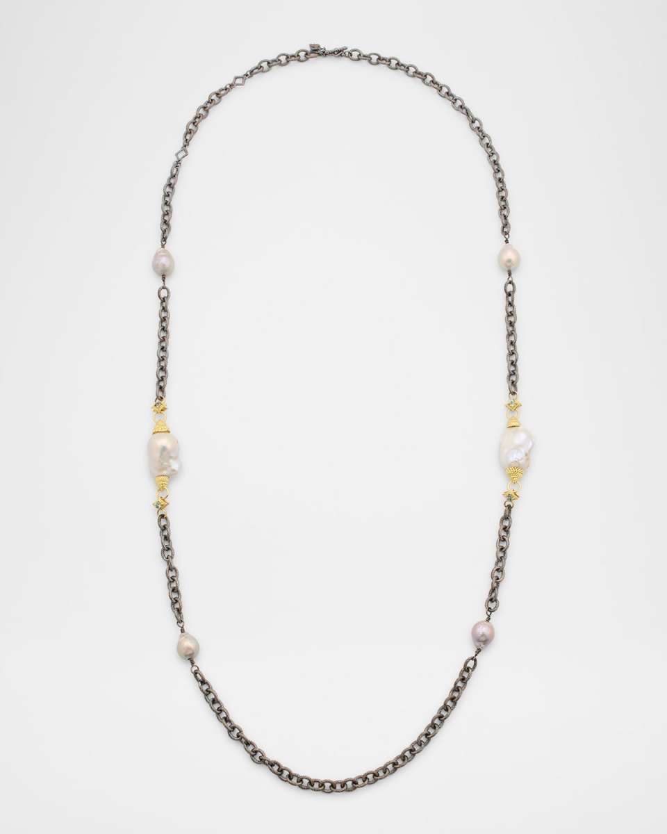 Baroque Pearl Necklace, 34"L