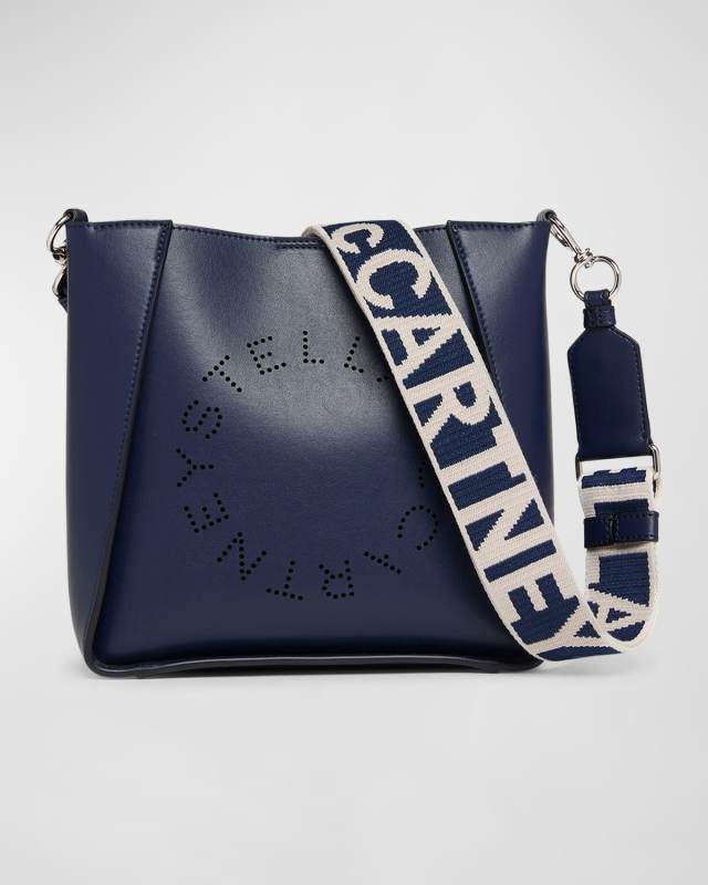 Mini Logo Vegan Leather Bucket Crossbody Bag