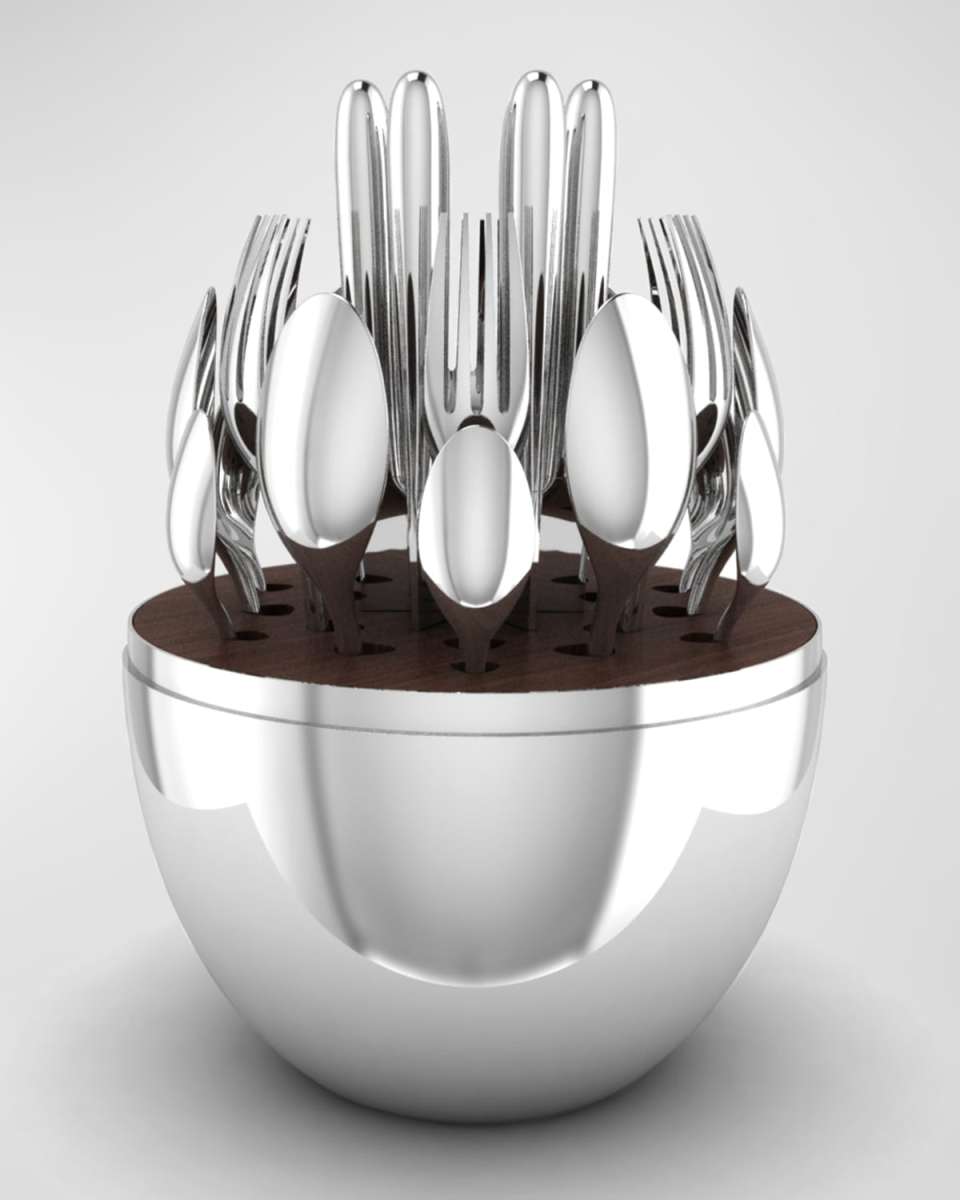 24-Piece Mood Silver-Plated Flatware Service