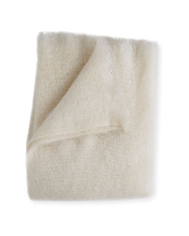 Mohair Throw, Pearl