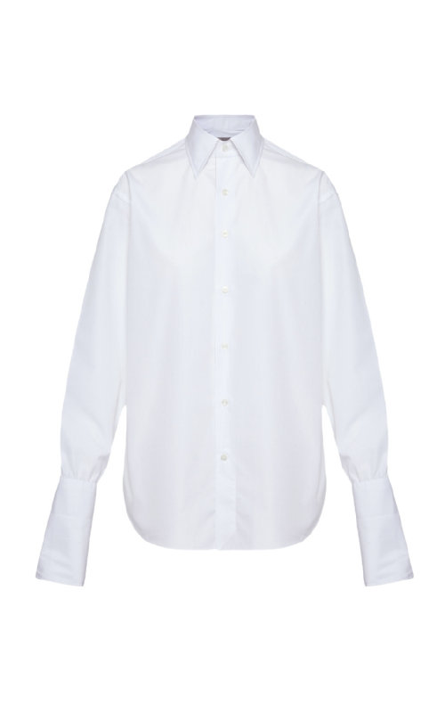 WOERA Signature Button Up White Shirt