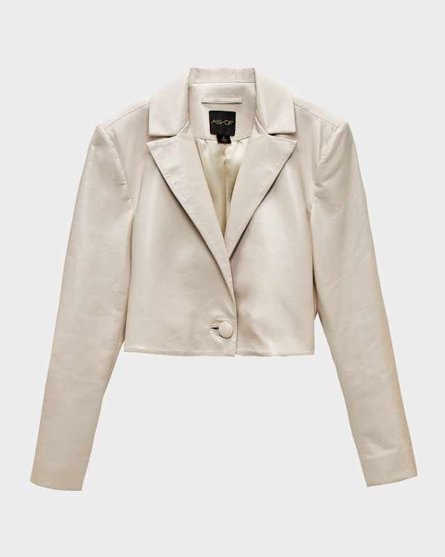 Sabi Recycled Leather Cropped Blazer