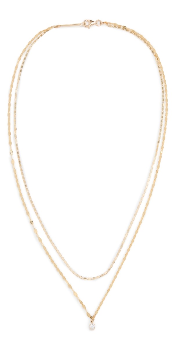 LANA 14k Solo Double Strand Necklace Gold
