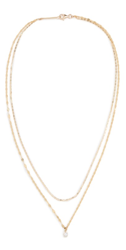 LANA 14k Solo Double Strand Necklace Gold