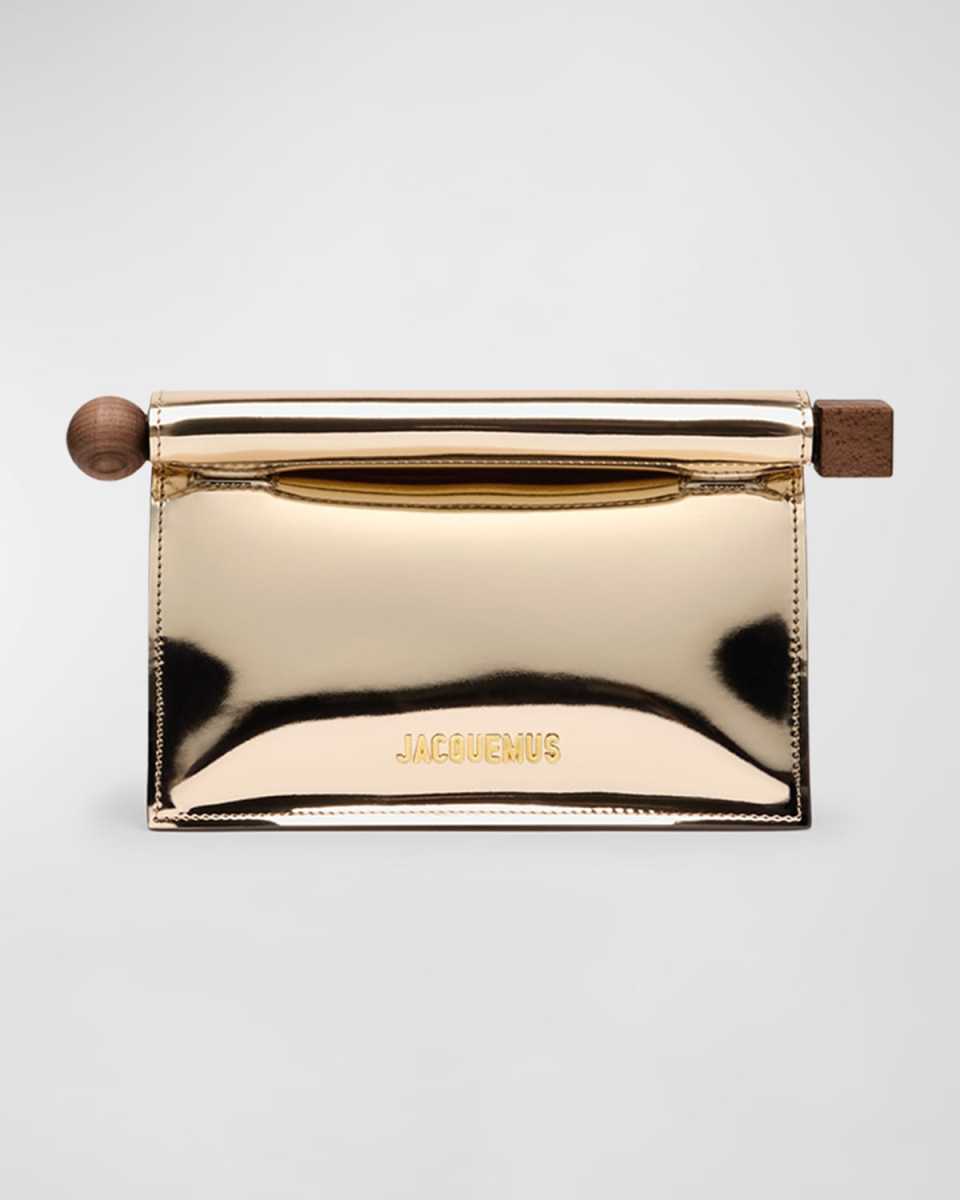 La Petite Pochette Rond Metallic Clutch Bag