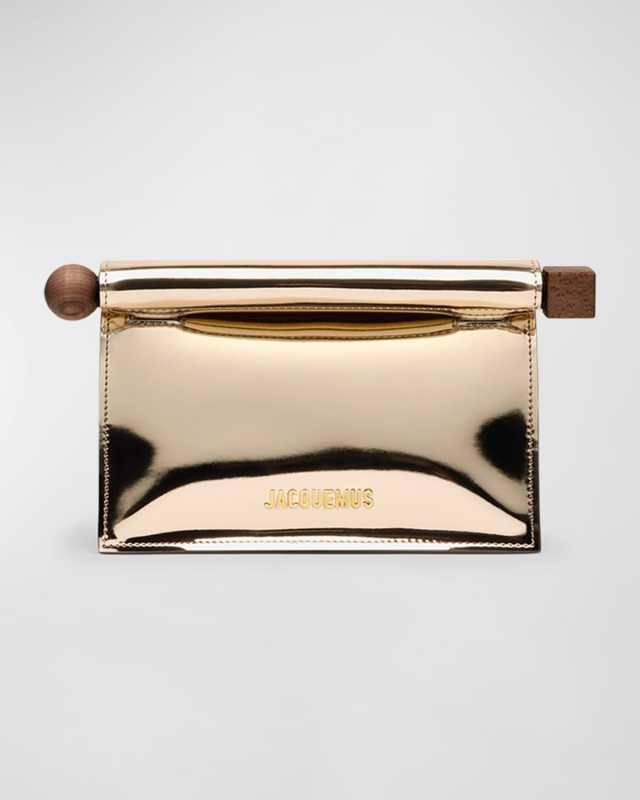 La Petite Pochette Rond Metallic Clutch Bag