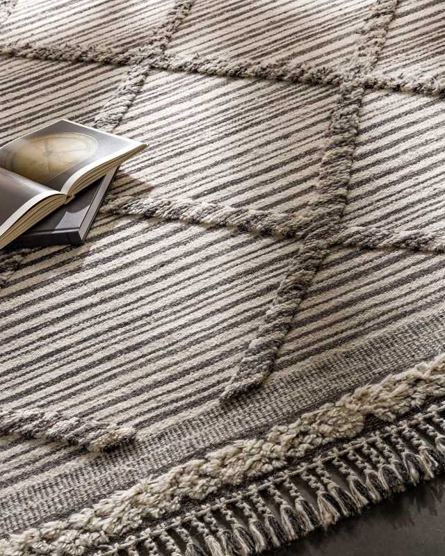 Alissa Charcoal Hand-Knotted Rug, 8' x 10'