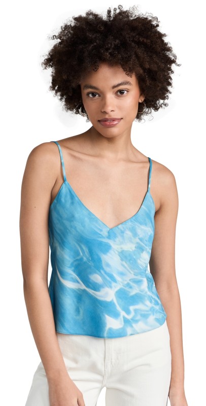 Rosie Assoulin Slippery Cami Turquoise