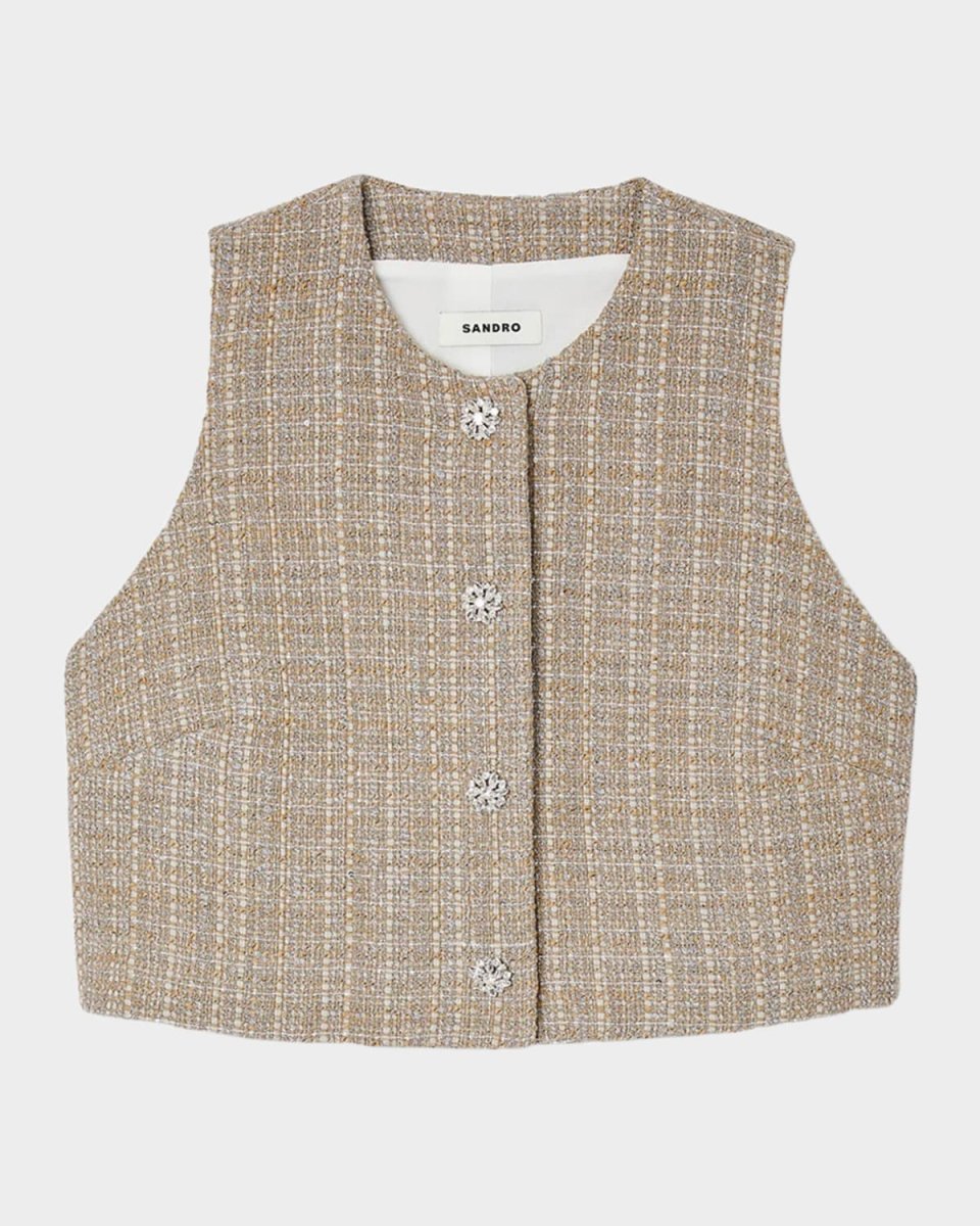 Javier Tweed Crop Top