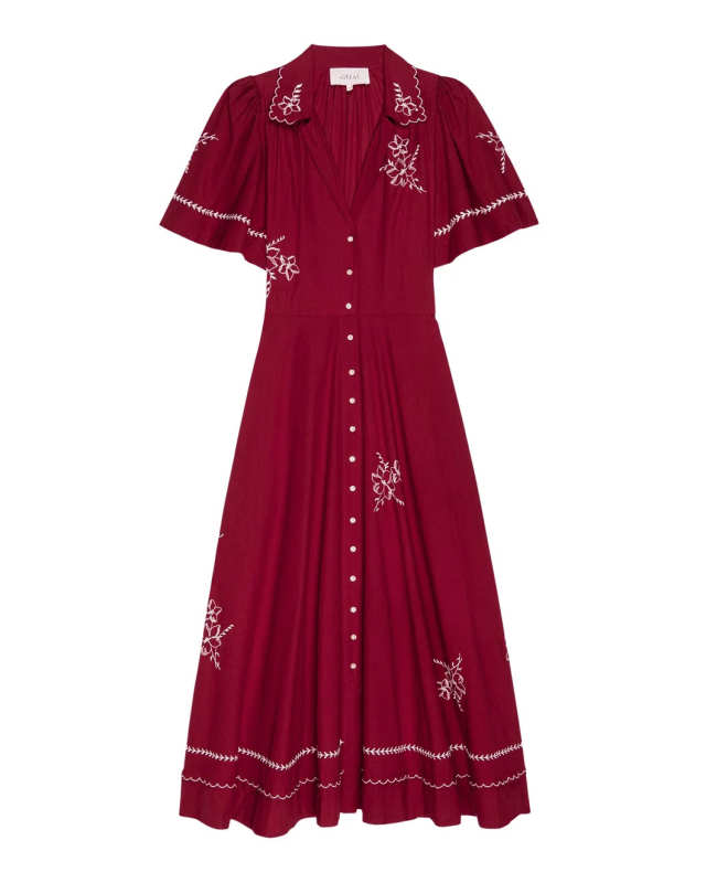 The Bridge Dress with Hanky Embroidered