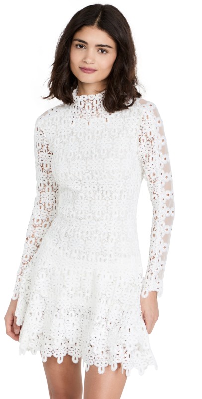 SIMKHAI Joy Lace Mini Dress Black