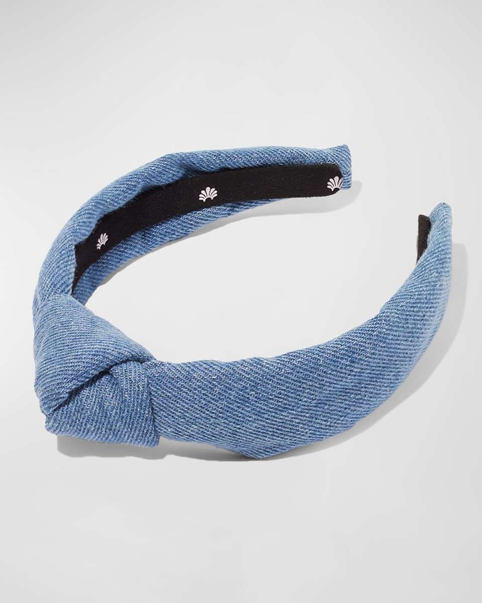 Kids Knotted Denim Headband