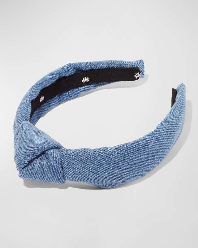 Kids Knotted Denim Headband