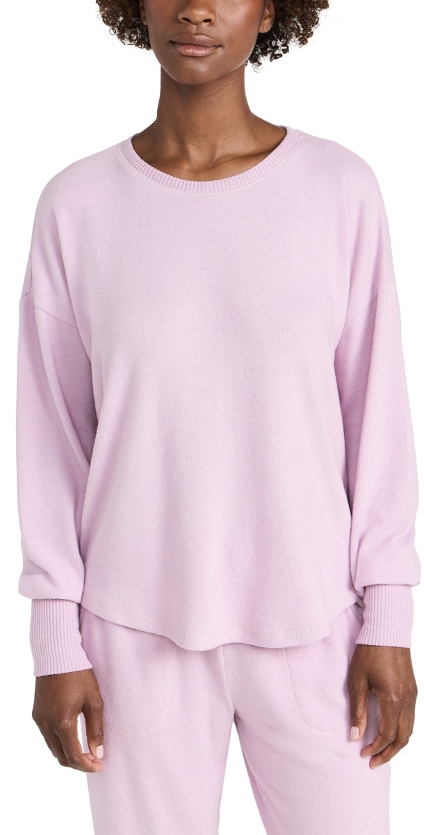 PJ Salvage Peachy Crew Neck Sweater Lilac Mist