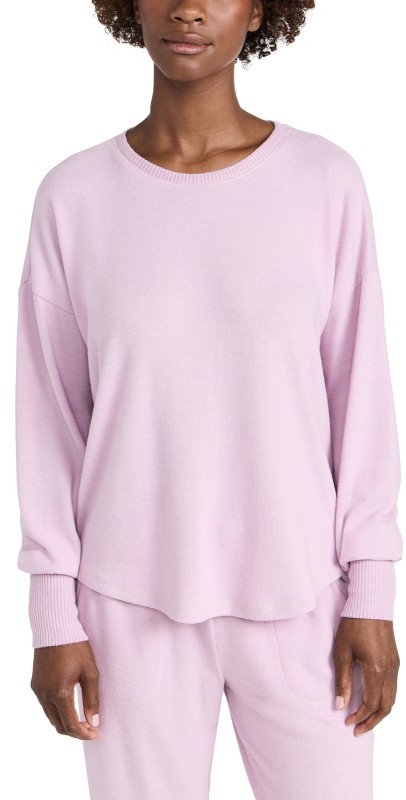 PJ Salvage Peachy Crew Neck Sweater Lilac Mist