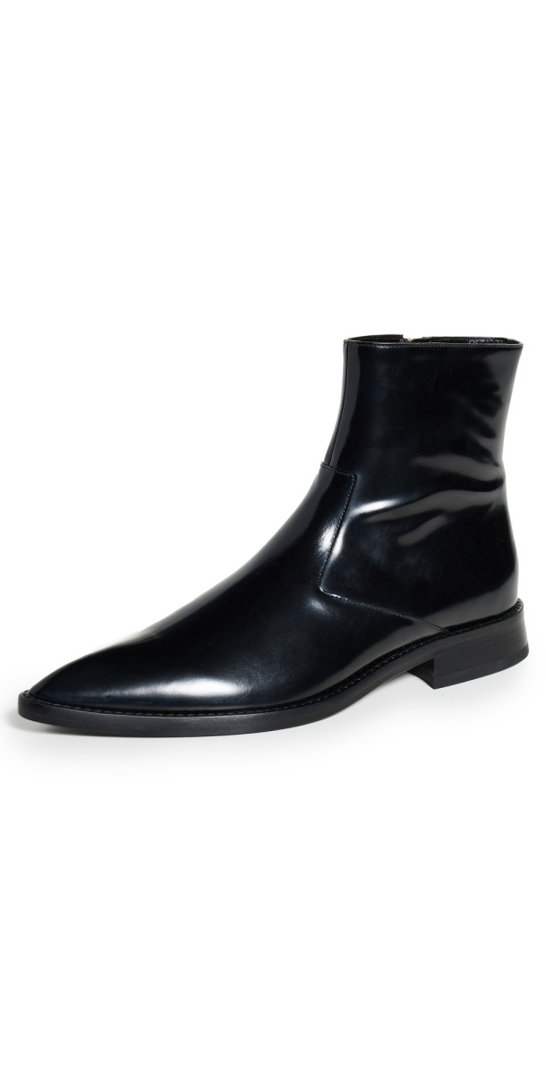 Victoria Beckham Flat Pointy Toe Boots Black