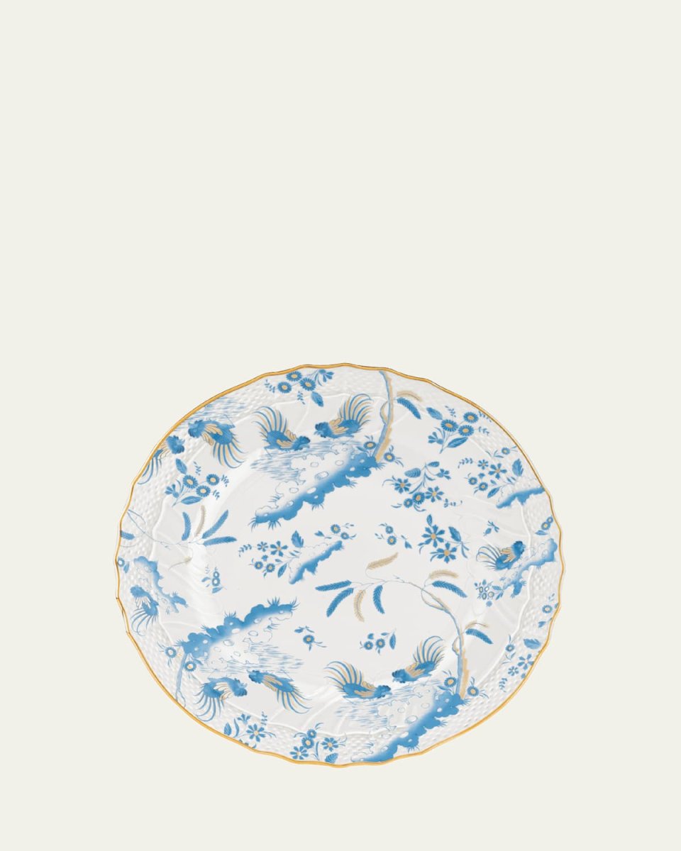 Oro di Doccia Soup Plate, Turchese