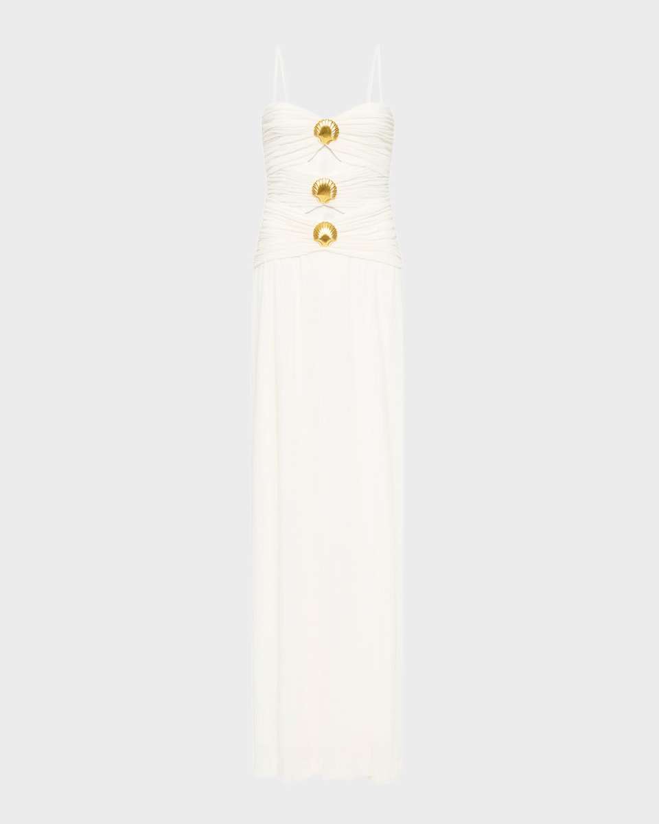 Guinevere Cutout Shell-Embellished Gown