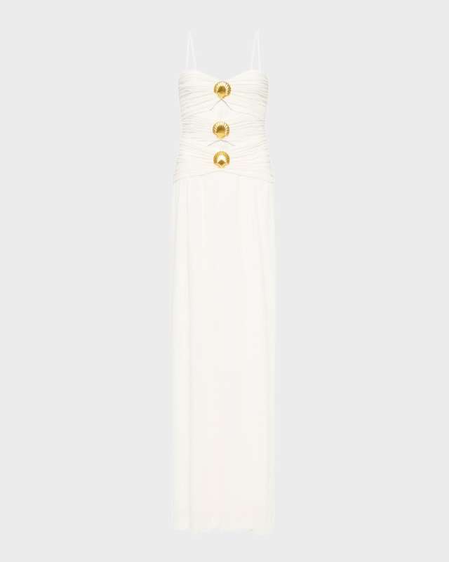Guinevere Cutout Shell-Embellished Gown