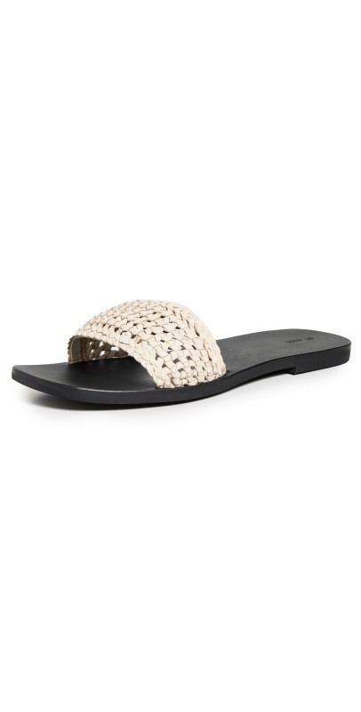 St. Agni Macrame Mesh Slides Tofu