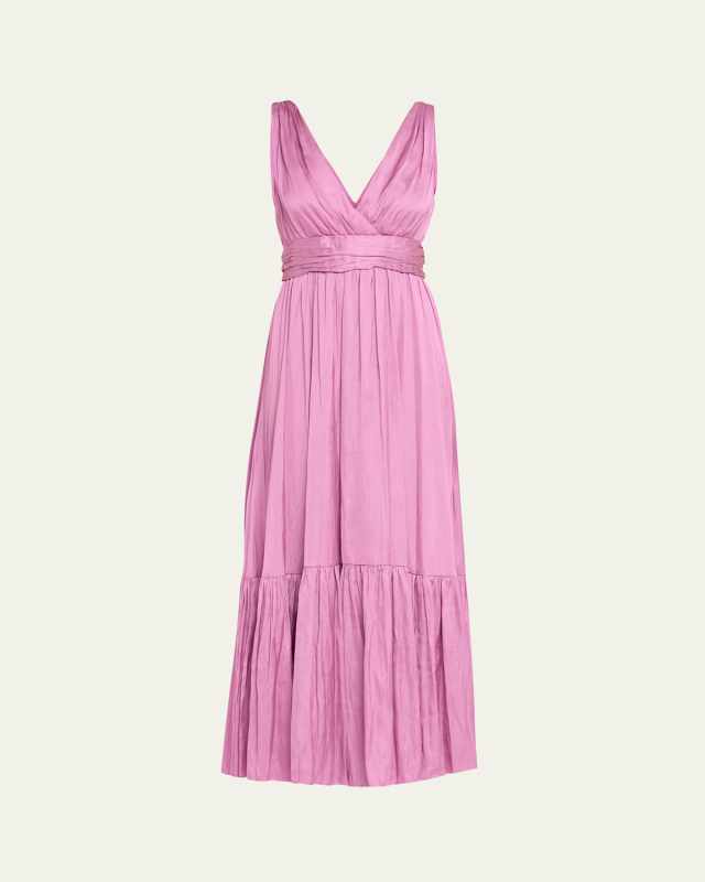 Ashton Sleeveless Ruched Maxi Dress