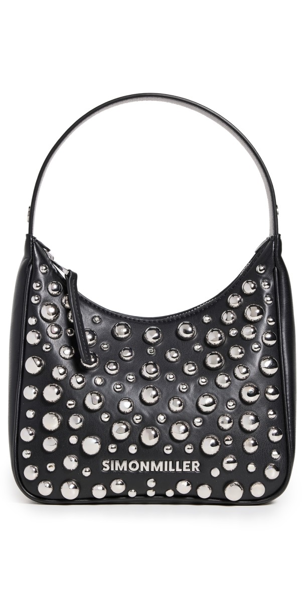 SIMONMILLER Studded Snap Bag Black/Silver