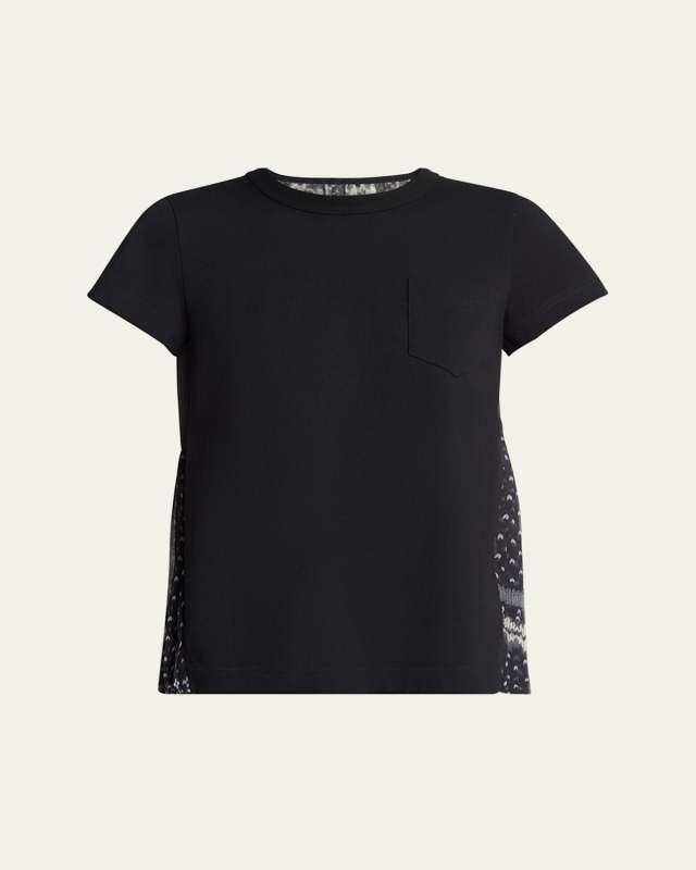 Fair Isle Print Back Jersey T-Shirt