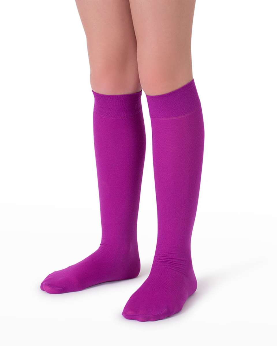 Girl's Matte Knee-High Socks, Size