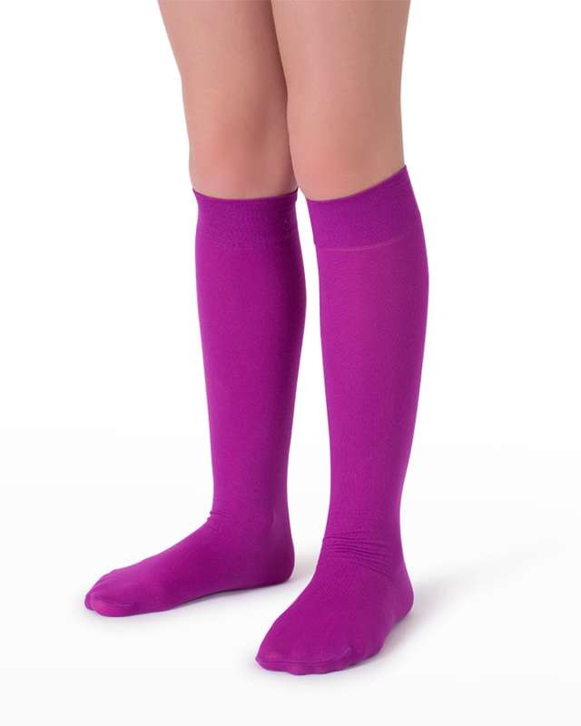 Girl's Matte Knee-High Socks, Size